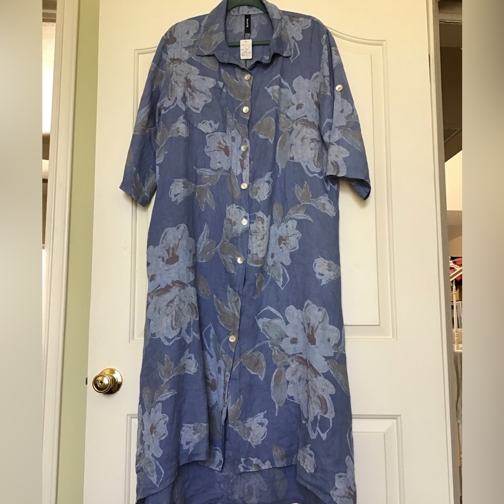 NWT Long, linen dress.